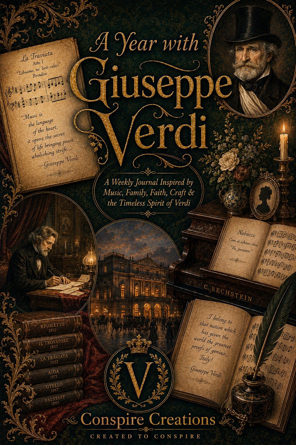 A Year with Giuseppe Verdi — A 52-Week Guided Music Journal