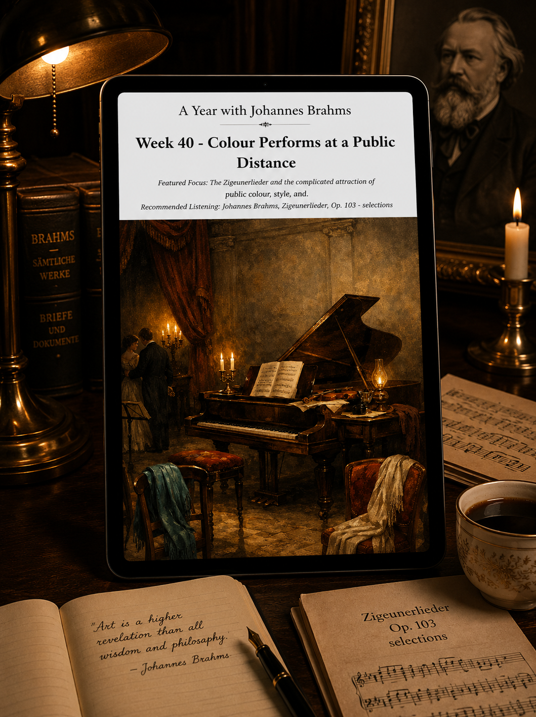 A Year with Johannes Brahms — A 52-Week Guided Music Journal