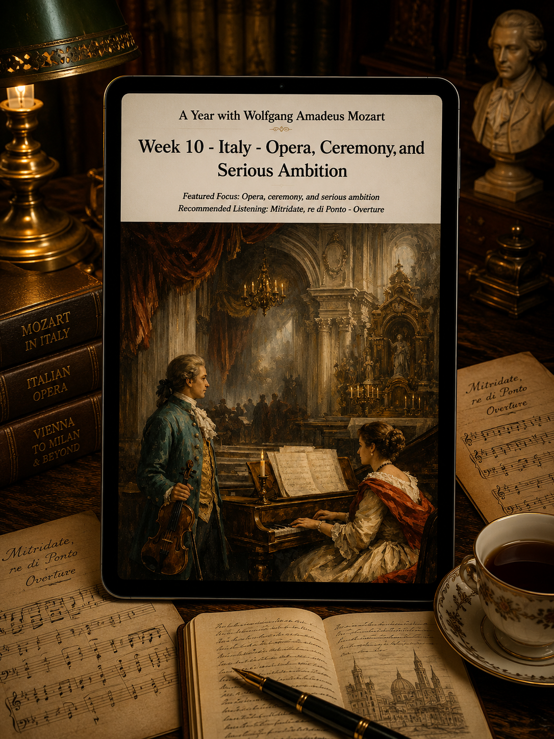 A Year with Wolfgang Amadeus Mozart — A 52-Week Guided Music Journal