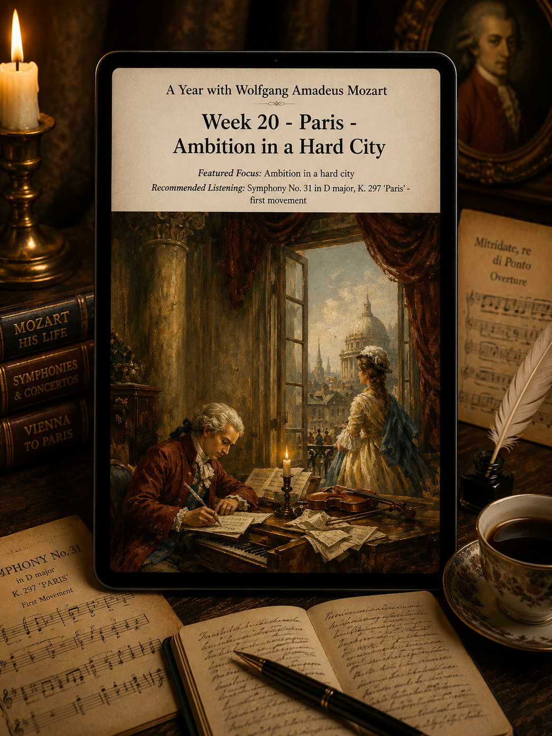 A Year with Wolfgang Amadeus Mozart — A 52-Week Guided Music Journal
