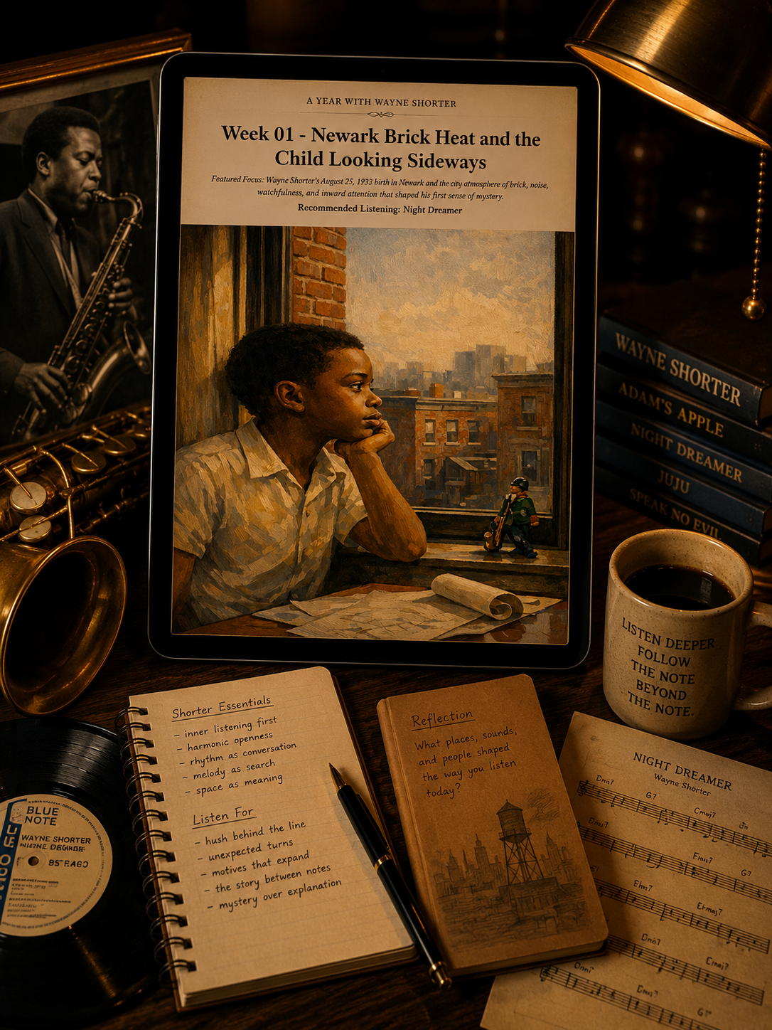 A Year with Wayne Shorter — A 52-Week Guided Music Journal
