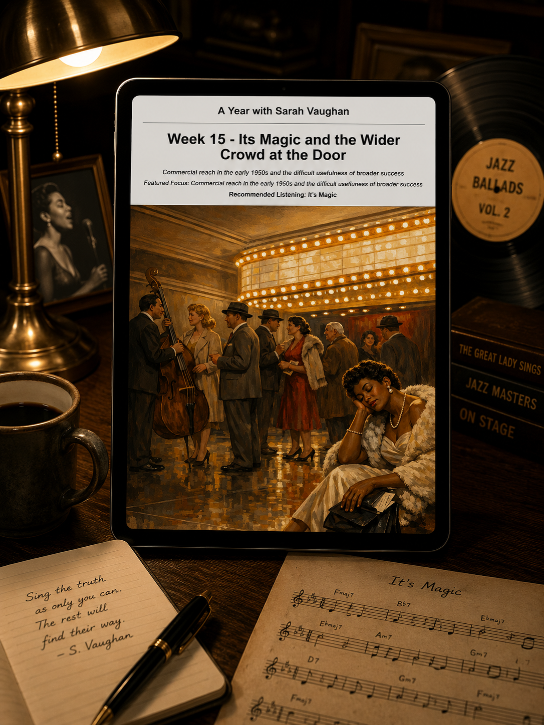 A Year with Sarah Vaughan — A 52-Week Guided Music Journal