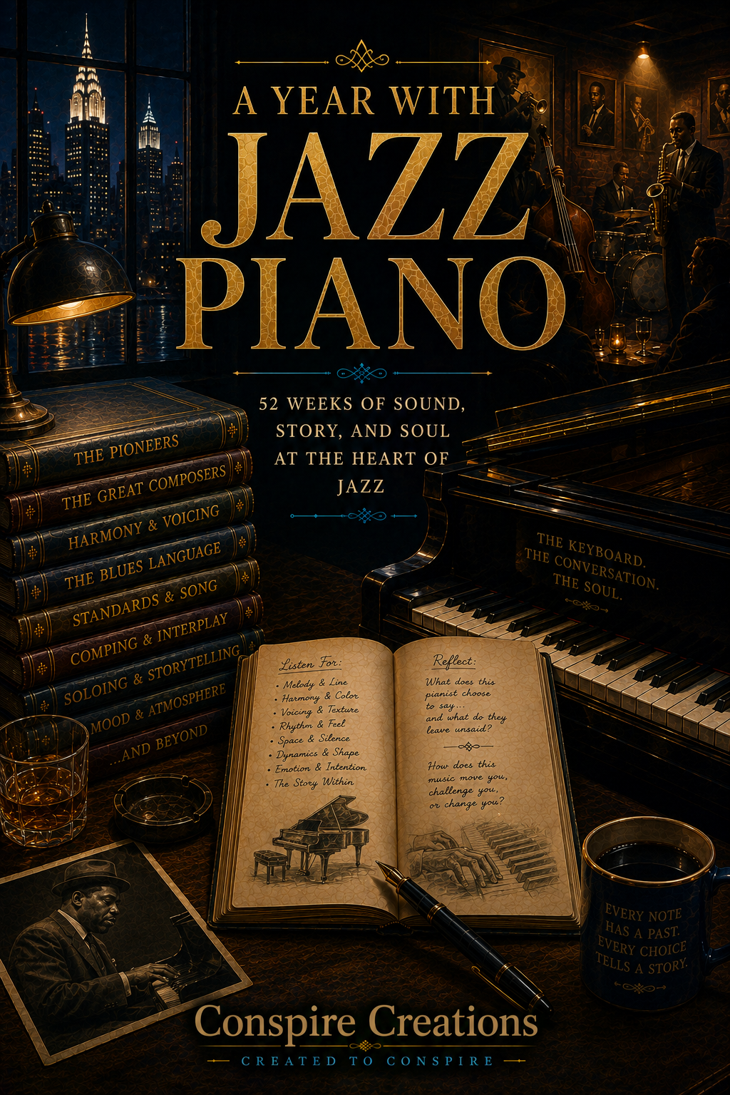 A Year with Jazz Piano — A 52-Week Guided Music Journal