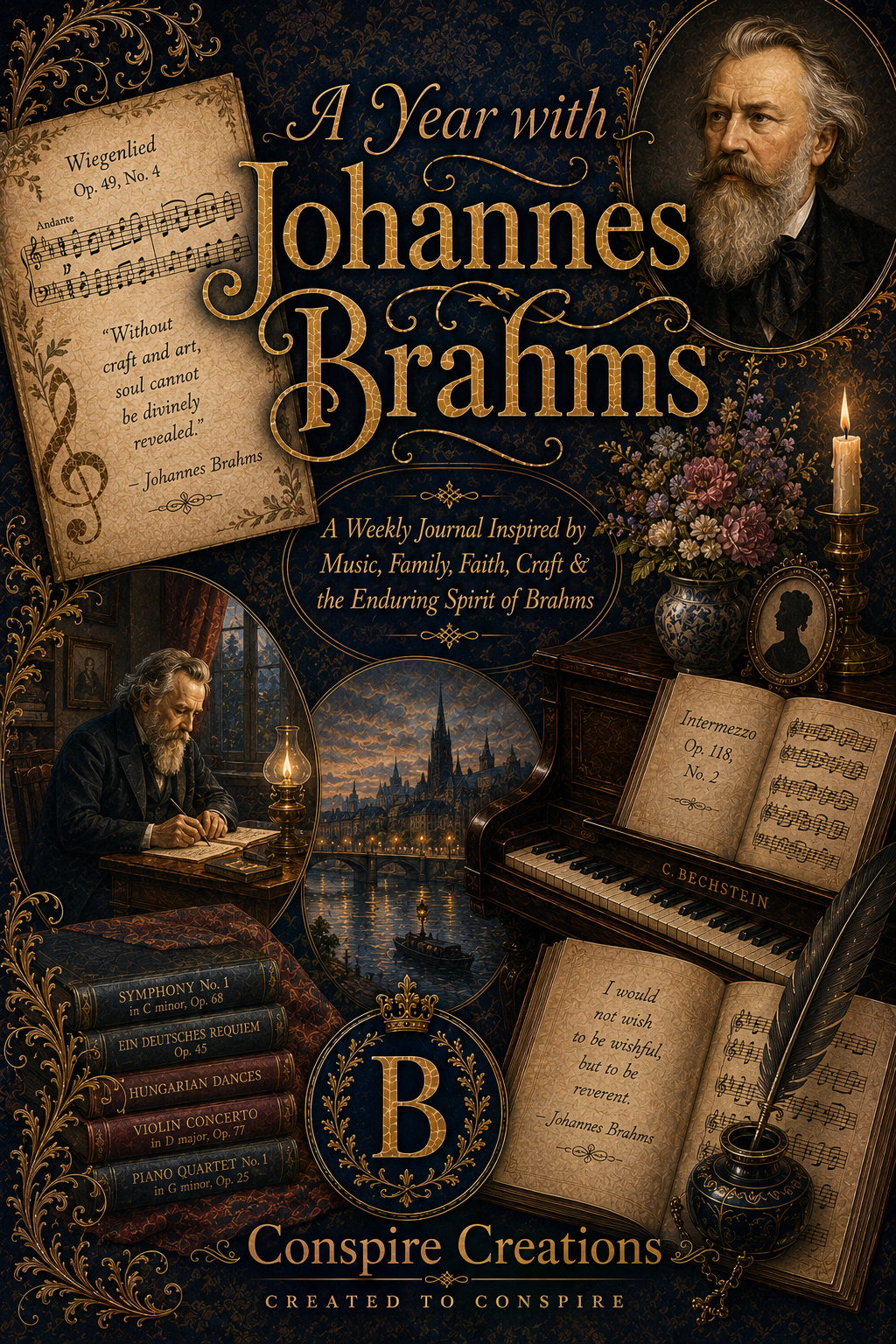 A Year with Johannes Brahms — A 52-Week Guided Music Journal
