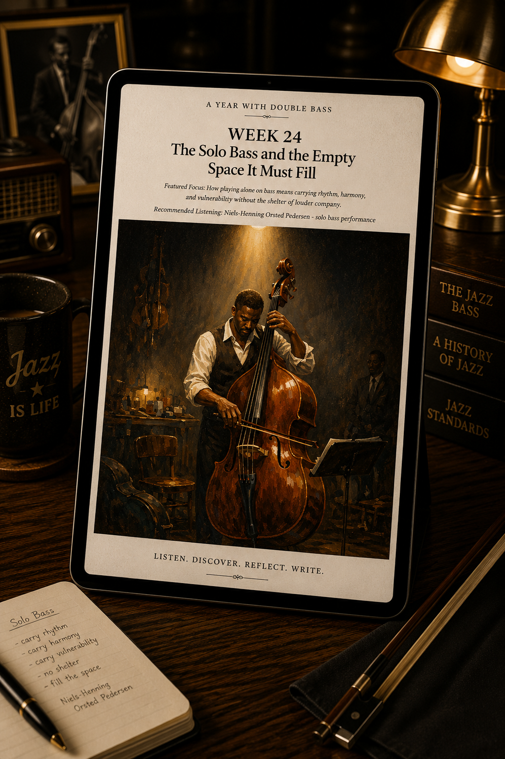 A Year with Double Bass — A 52-Week Guided Music Journal