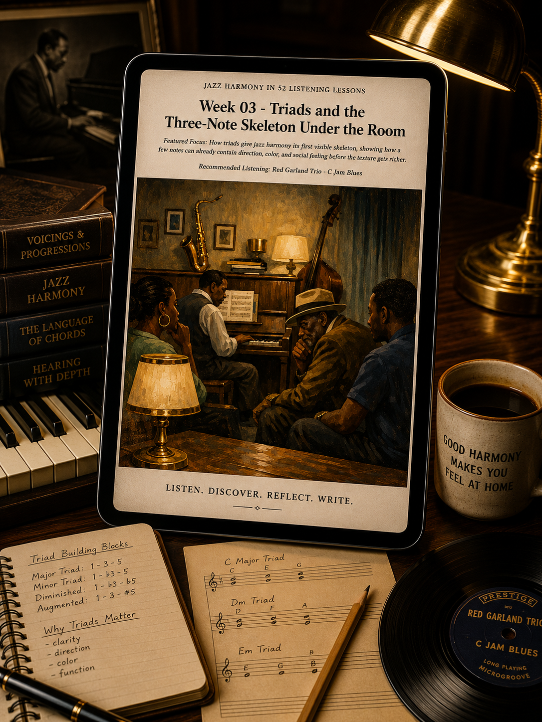 Jazz Harmony in 52 Listening Lessons — A 52-Week Guided Music Journal