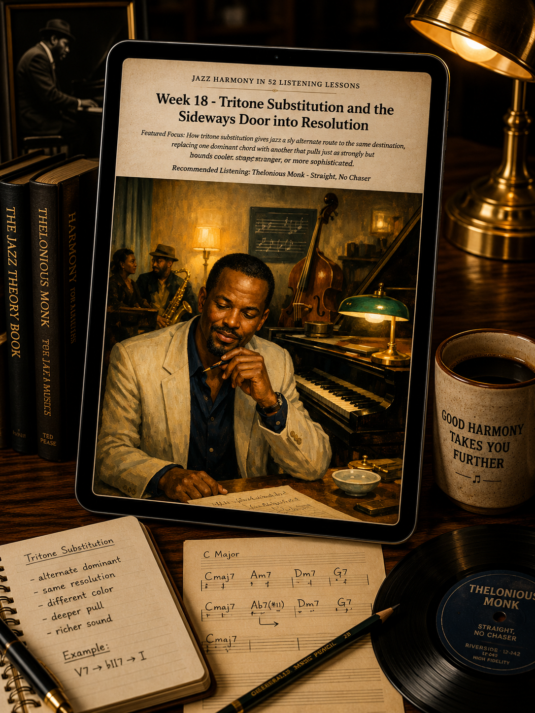 Jazz Harmony in 52 Listening Lessons — A 52-Week Guided Music Journal