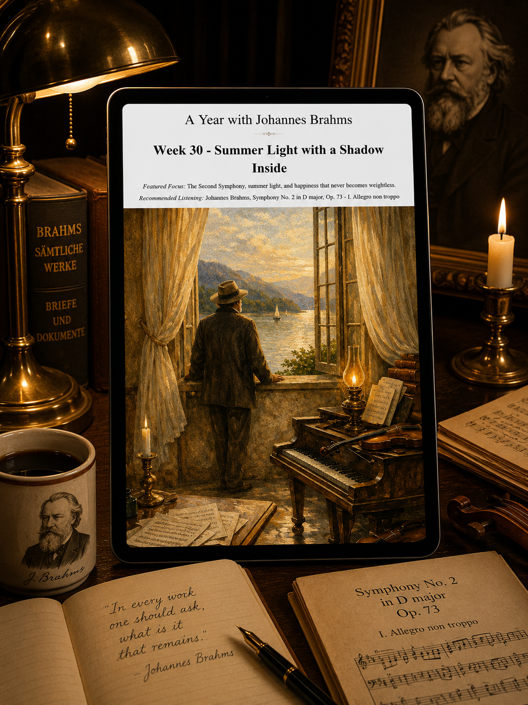A Year with Johannes Brahms — A 52-Week Guided Music Journal