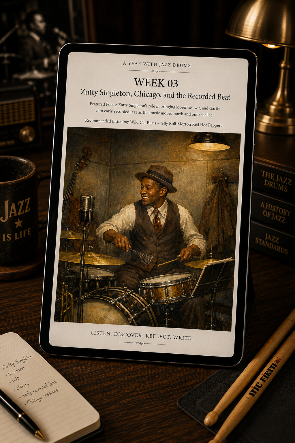 A Year with Jazz Drums — A 52-Week Guided Music Journal
