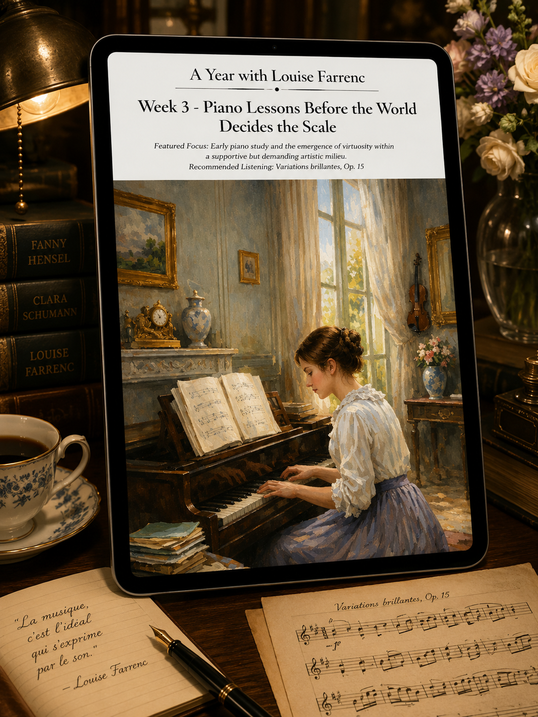 A Year with Louise Farrenc — A 52-Week Guided Music Journal