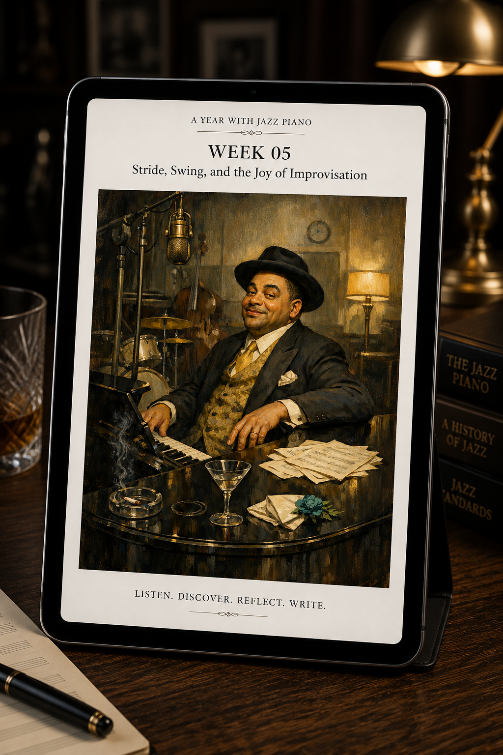 A Year with Jazz Piano — A 52-Week Guided Music Journal