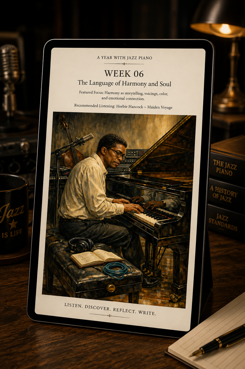 A Year with Jazz Piano — A 52-Week Guided Music Journal