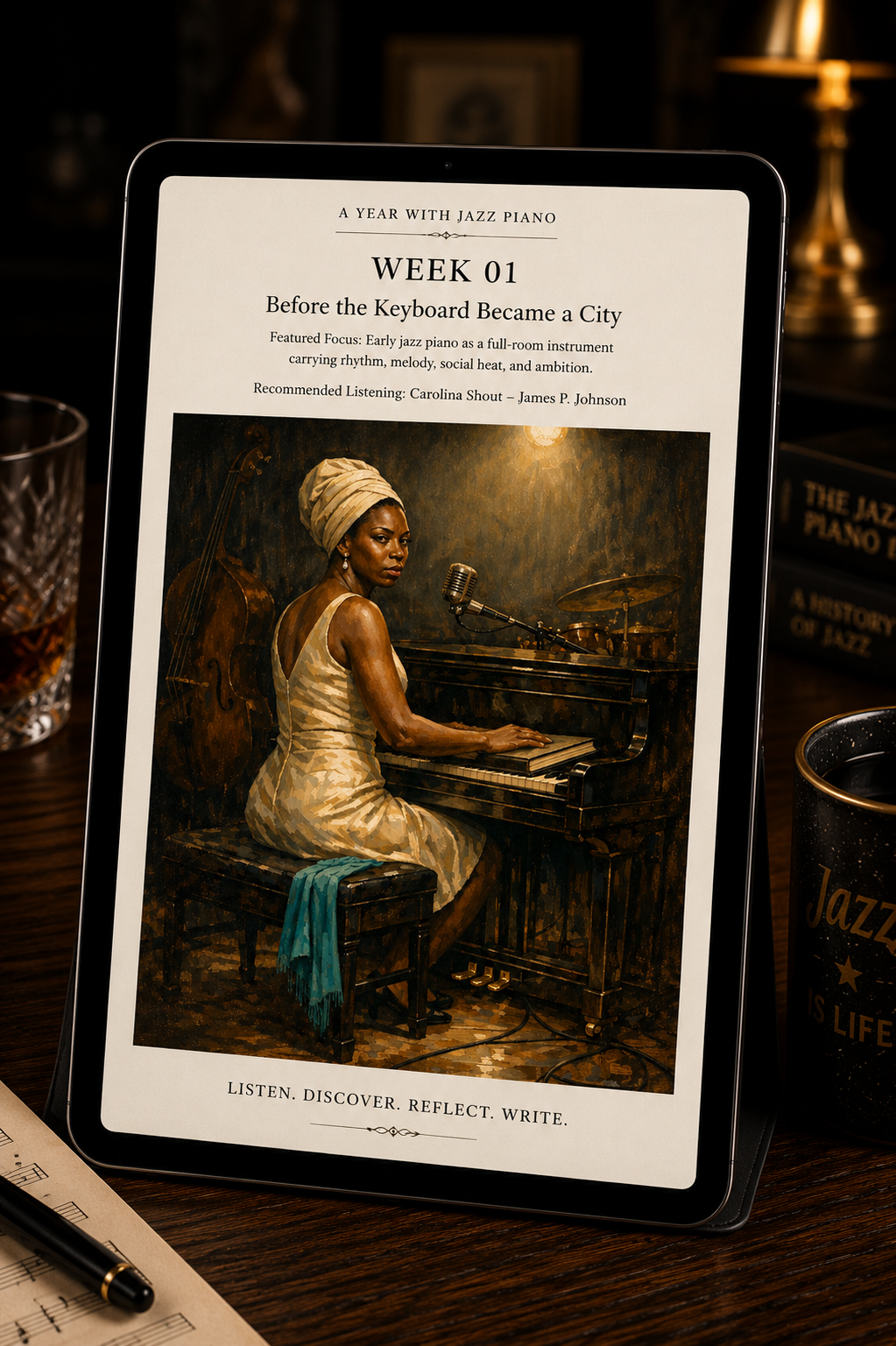 A Year with Jazz Piano — A 52-Week Guided Music Journal