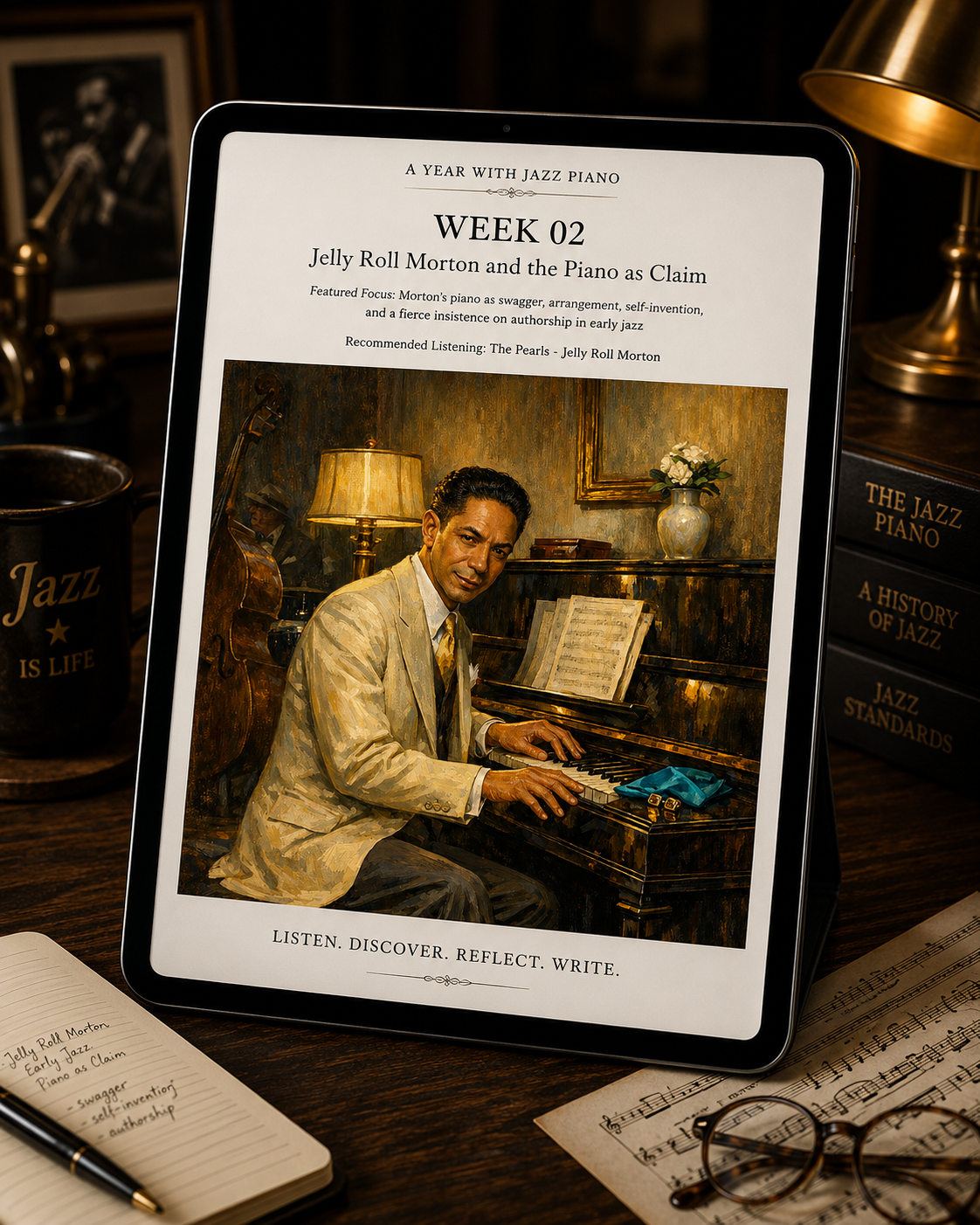 A Year with Jazz Piano — A 52-Week Guided Music Journal